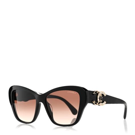 CHANEL Acetate Lambskin CC Sunglasses 5457